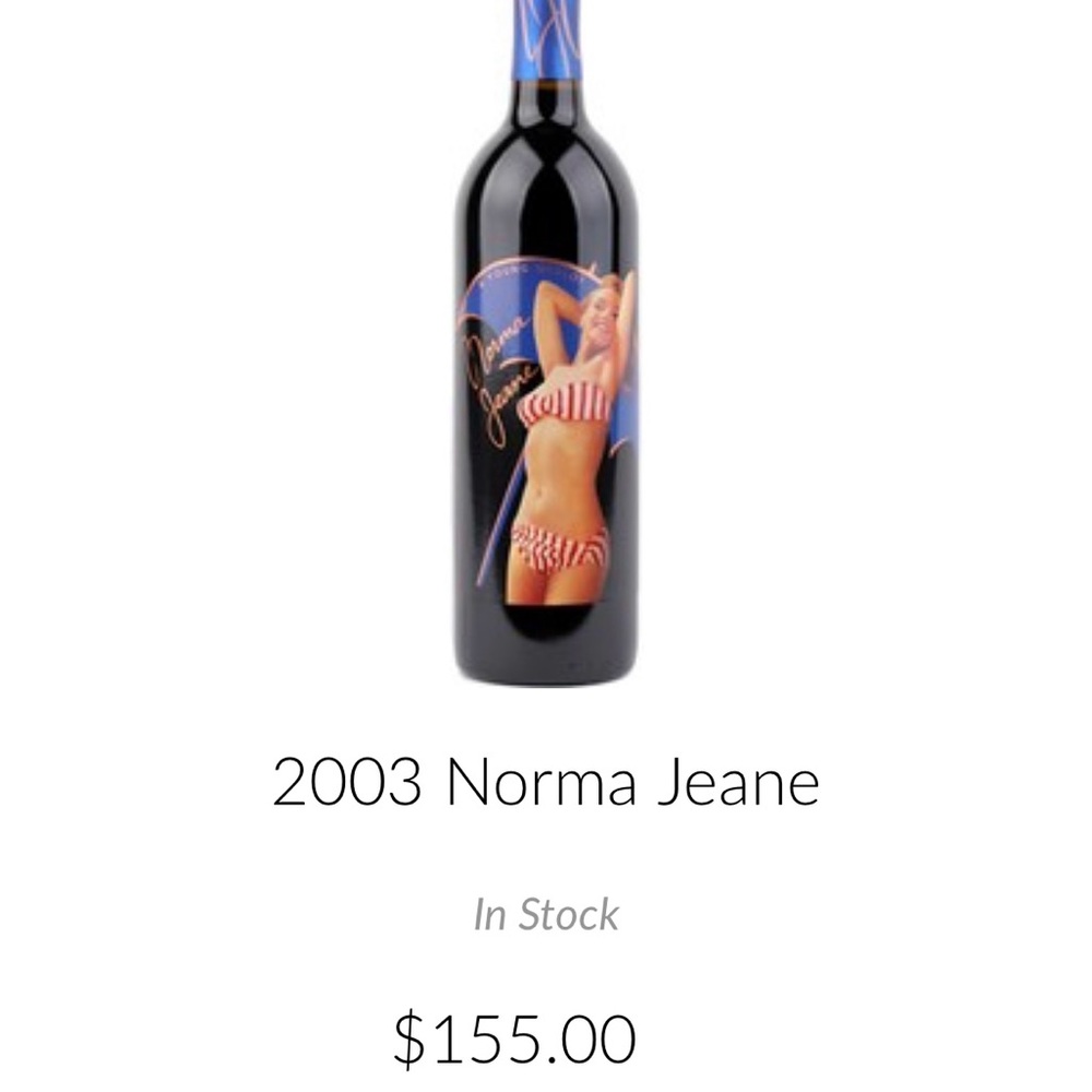 2003 Norma Jean Merlot. A Young Merlot.